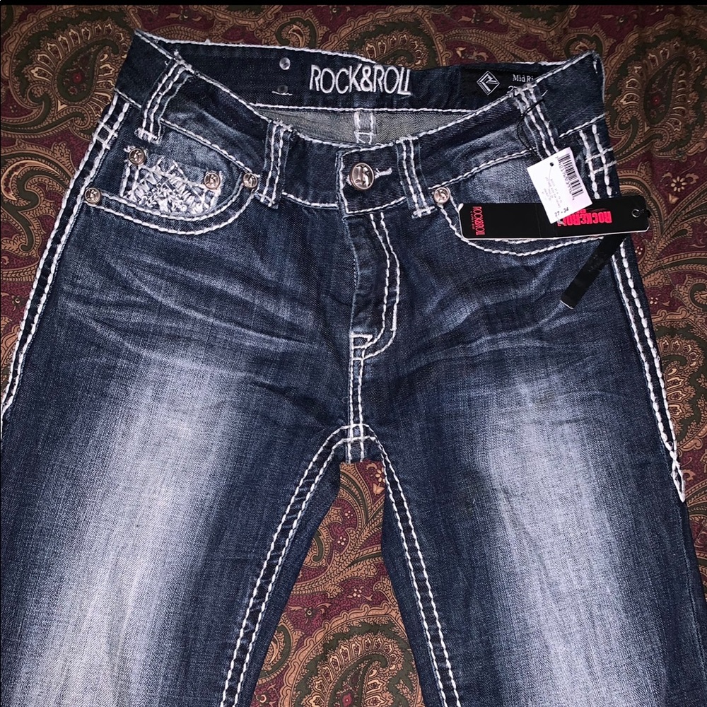 Rock & Roll denim jeans. Bootcut. 27x34. NWT